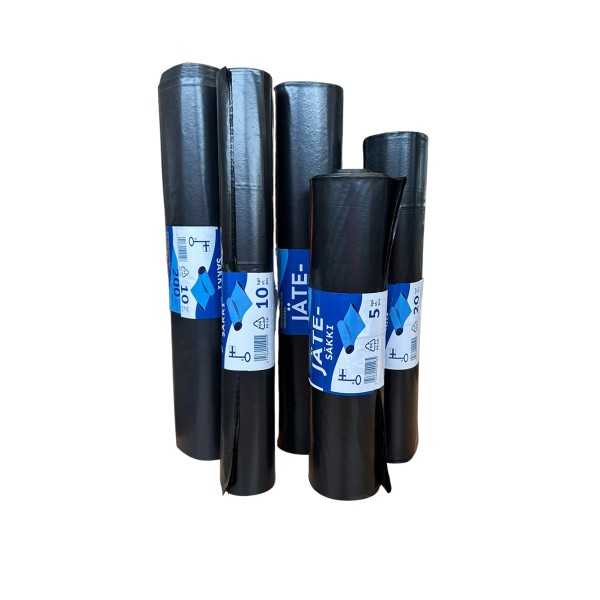 Jätesäkki musta 200L0,060mm/10