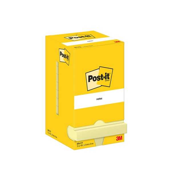 Viestilappu Post-it654 76x76mm kelt/12