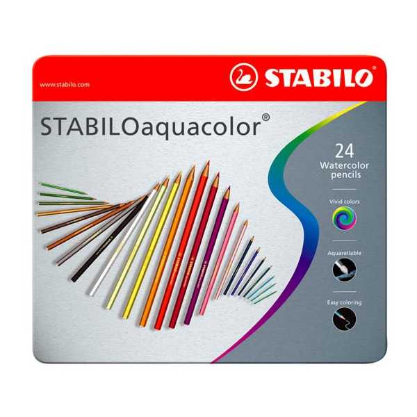 STABILO AQUACOLOR 1624-5/24-V PITK MET.R