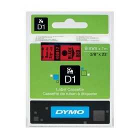 DYMO D1 9MM MUSTA/PUNAINEN