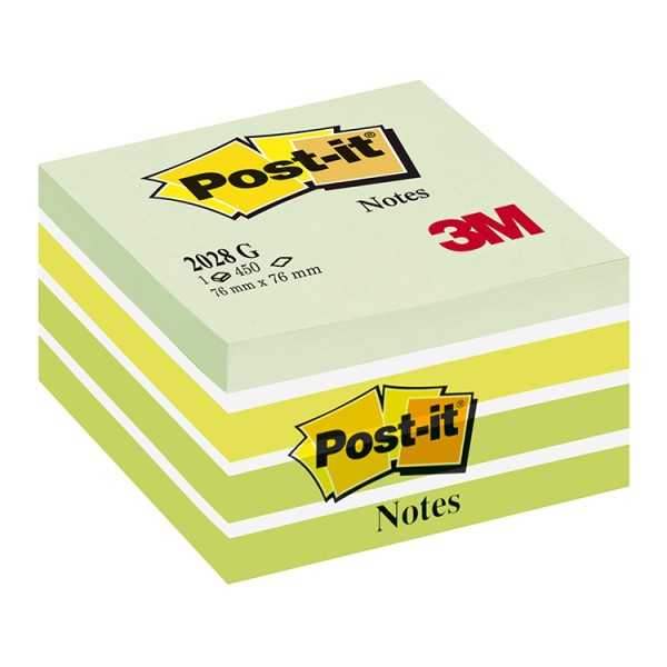 POST-IT 2028G VIHREÄPASTELLIKUUTIO