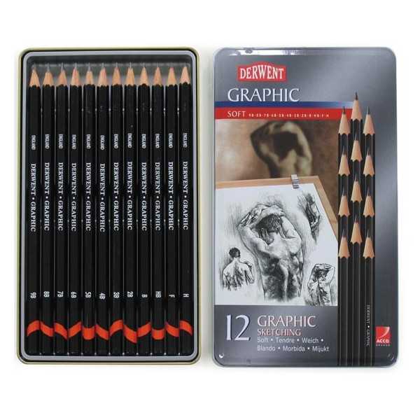 DERWENT GRAPHIC SKETCHING 9B-H LAJIT./12