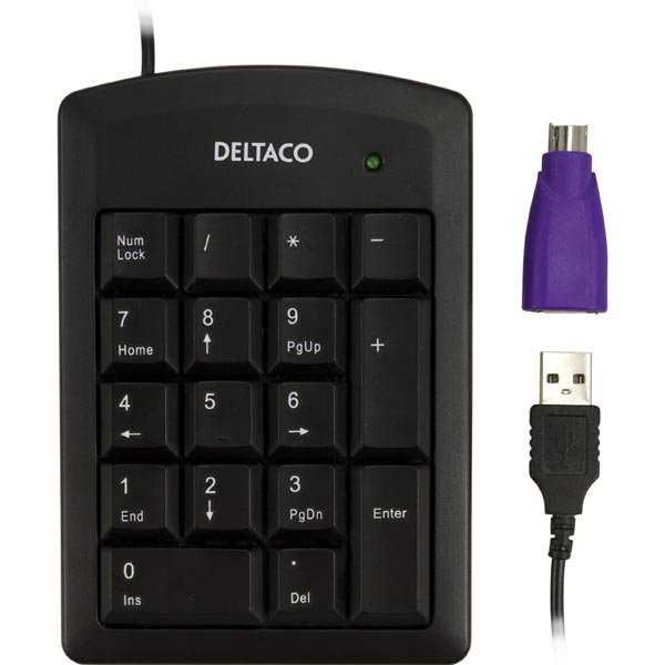 Deltaco USB-numeronäppäimistö 