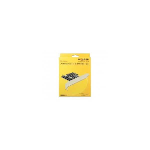 Delock 2x sis. SATA 3 Gb/s + raid PCI Express lisäkortti