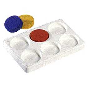 PEITEVÄRIPALETTI TYHJÄ 6 VÄR. KOVAMUOVI