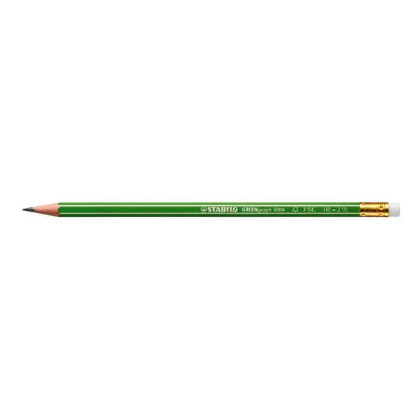 STABILO GREENGRAPH HB LYIJYKYNÄ+KUMI/12