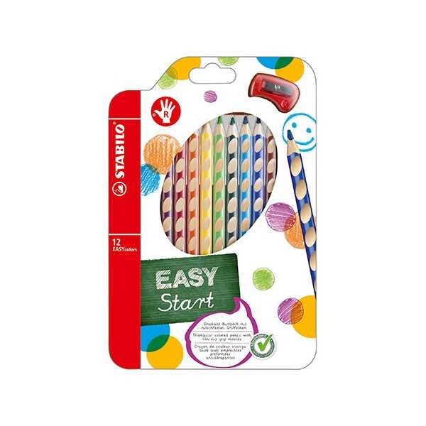 STABILO EASYCOLORS OIK.VÄRIKYNÄ 12 VÄRIÄ