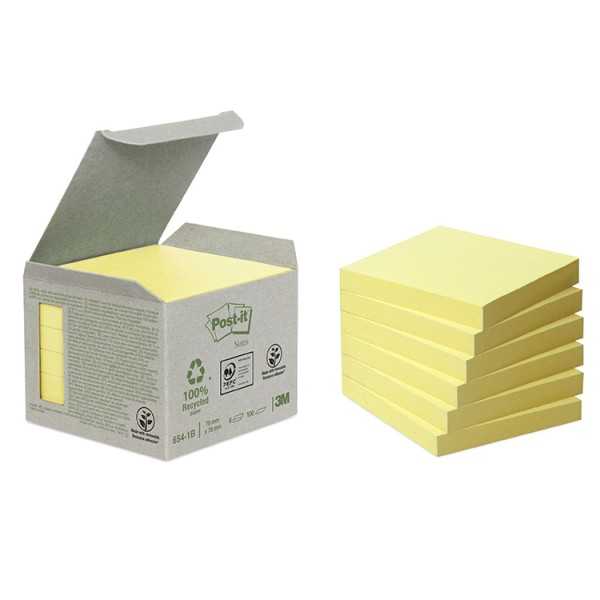 POST-IT 654 76X76 EKO VIESTILAPPU KELTAI
