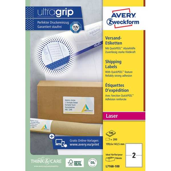 AVERY L7168-100 OSOITETARRA 199,6X143,5