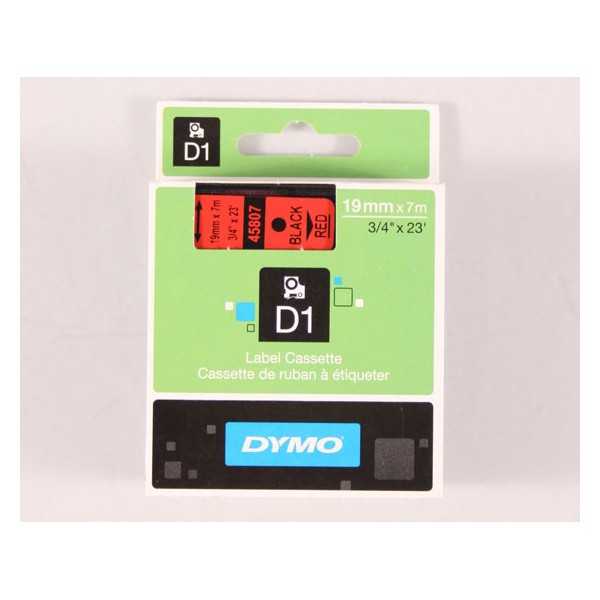 DYMO D1 19MM MUSTA/PUNAINEN