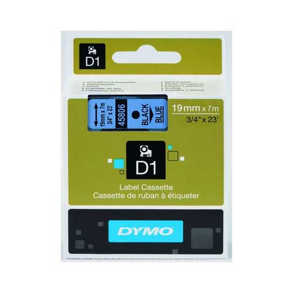 DYMO D1 19MM MUSTA/SININEN