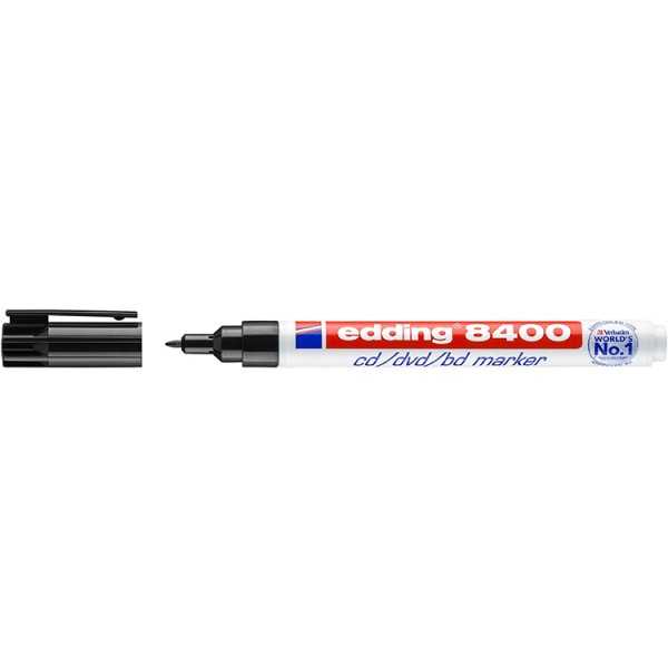 EDDING 8400 CD/DVD MARKER 0,5-1MM MUSTA