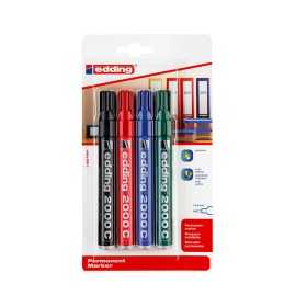 EDDING 2000C/4 PERM.MARKER 4-VÄR. BLIST.
