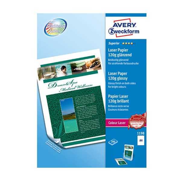 AVERY 1198 COLOUR LASER GLOSS A4 120G