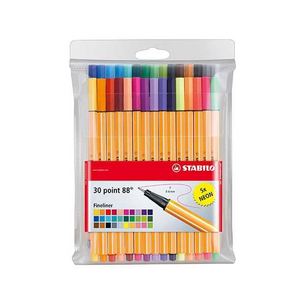 STABILO POINT 8830-1/25+5 NEON WALLET