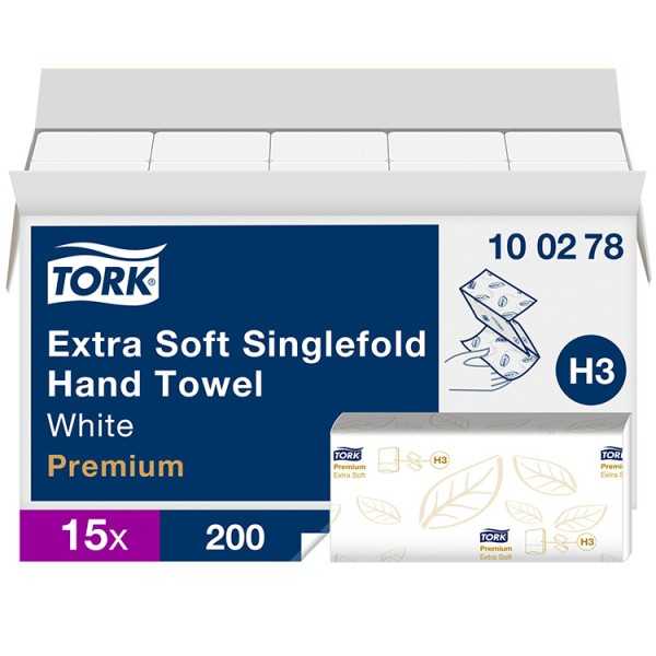 TORK 100278 KÄSIPYYHE EXTRA SOFT H3 /15
