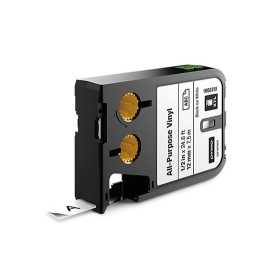 DYMO XTL 12MM VINYYLITARRA MUSTA/VALK 7M