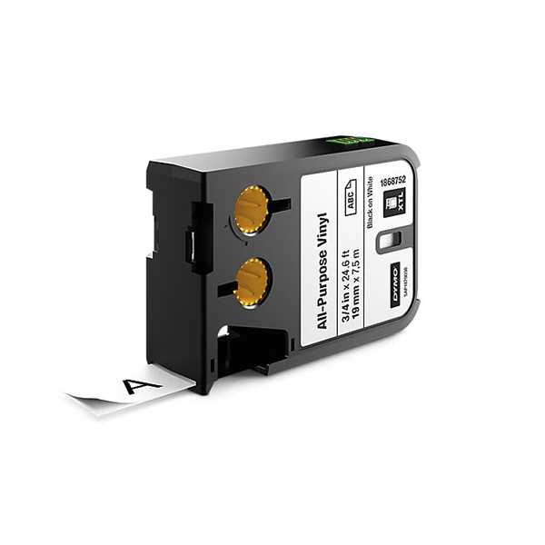 DYMO XTL 19MM VINYYLITARRA MUSTA/VALK 7M
