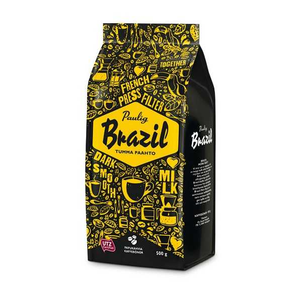 PAULIG BRAZIL KAHVIPAPU TUMMA PAAHTO500G