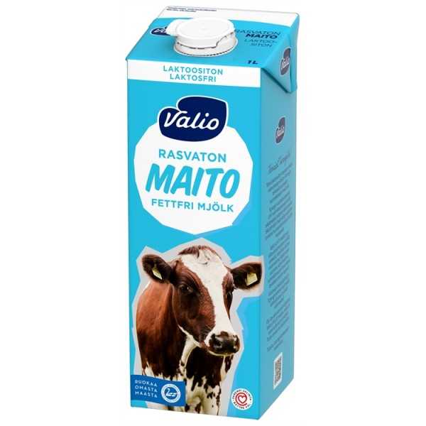 Rasvaton maito Valiolaktoositon UHT 1L