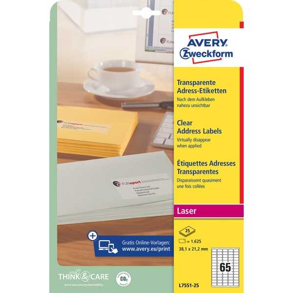 AVERY L7551-25 TARRAKIRKAS 38,1X21,2MM