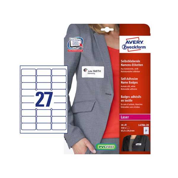 AVERY L4784-20 NIMITARRA 63,5X29,6MM