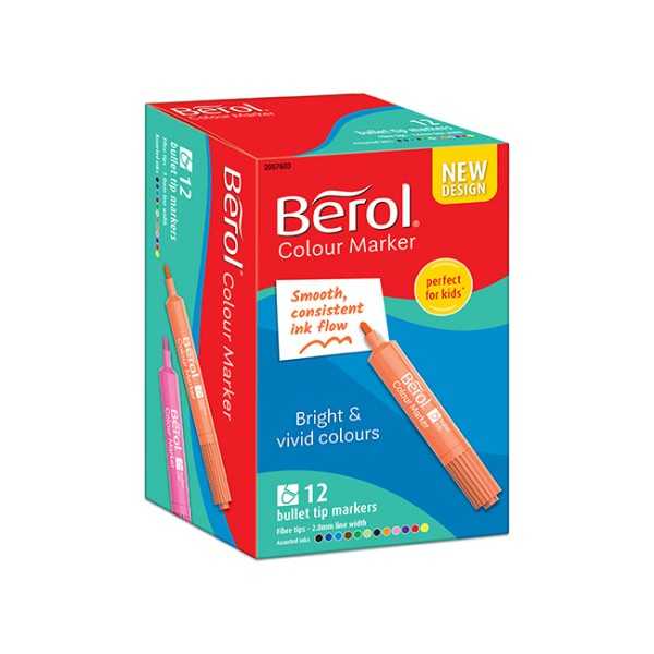 BEROL COLOURMARKER HUOPAKYNÄ VÄRILAJ /12