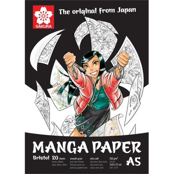 SAKURA MANGA PIIRUSTUSLEHTIÖ A5